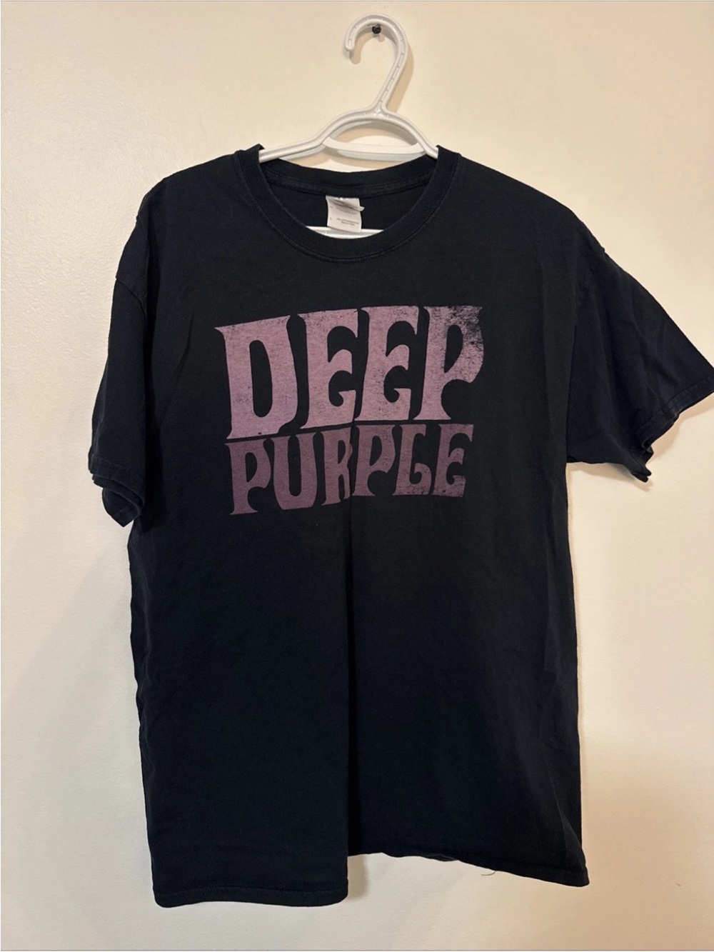 Deep Purple Graphic Band Tee - Black with Purple Print